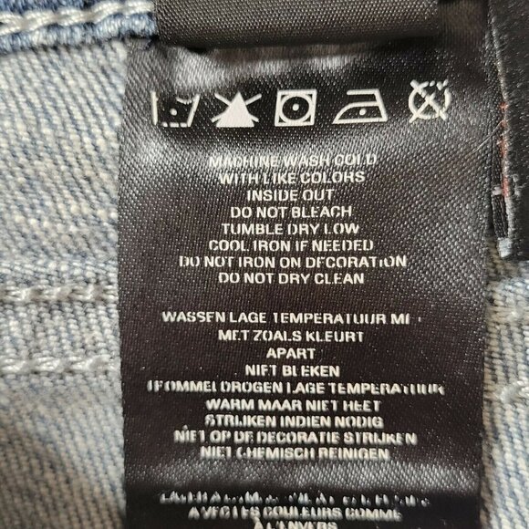 Harley Davidson Bootcut Jeans Size 2P Rhinestones 28X28 - Picture 8 of 12